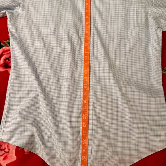 Jos. A. Bank Traveler Men’s Dress Shirt Tailored Fit 16-33 Blue Check Spread - Picture 6 of 16